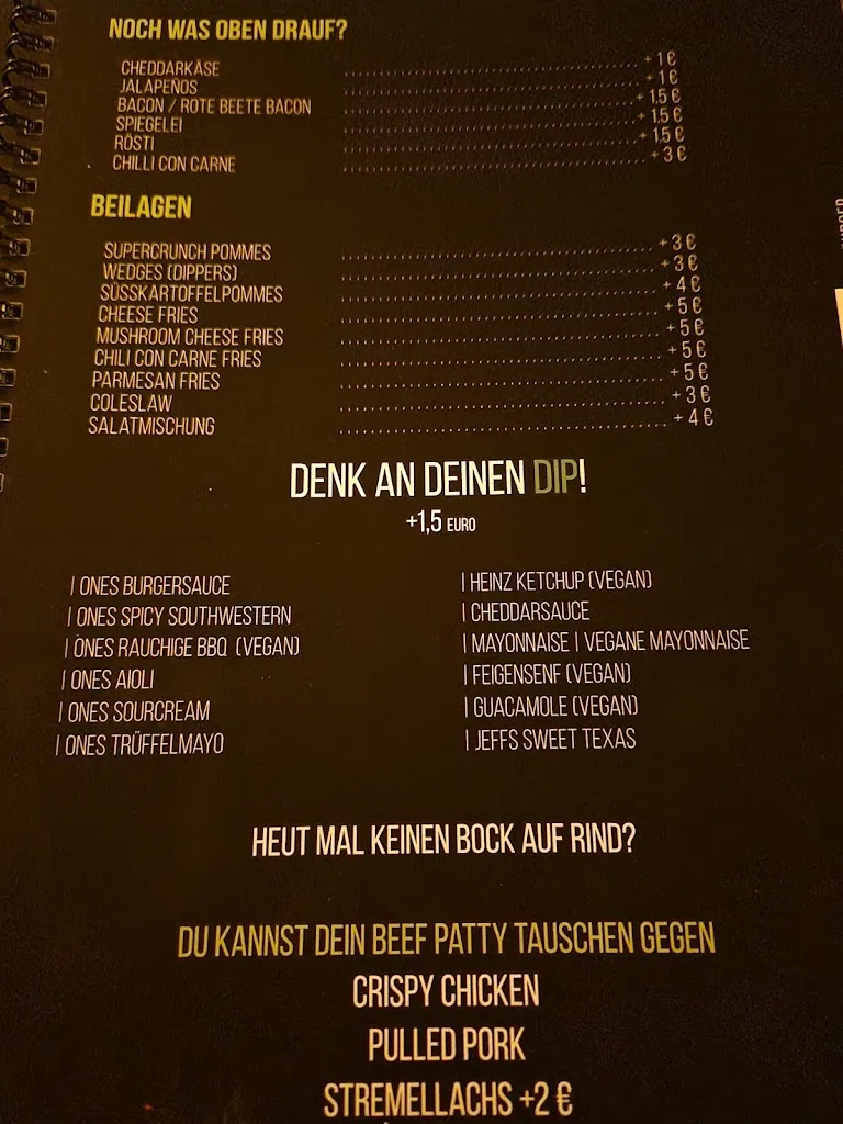 Menu_The One BAR/BQ Burger, Steaks and Cocktails__image_1