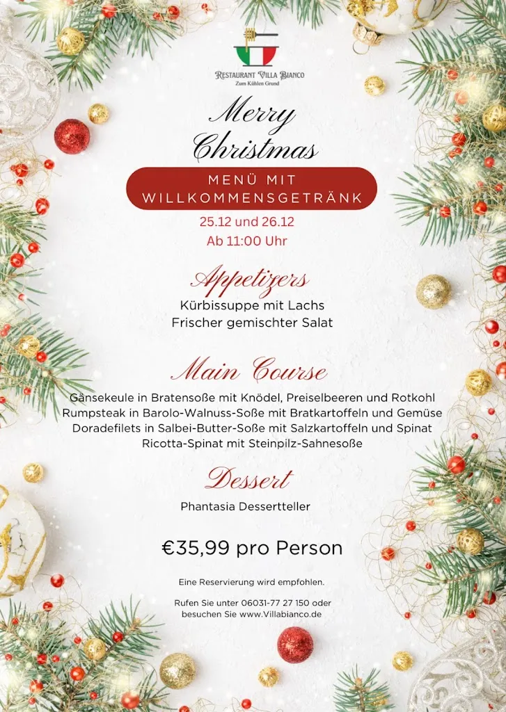 Menu_Restaurant Villa Bianco 