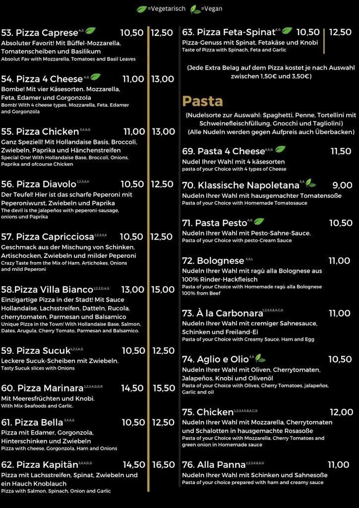 Menu_Restaurant Villa Bianco 