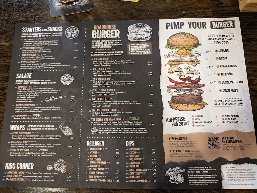 Menu_Thunderbike Roadhouse_Hamminkeln_immagine_2