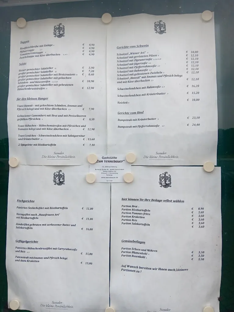 Menu_Gaststätte Vennebauer_Hamminkeln_image_1