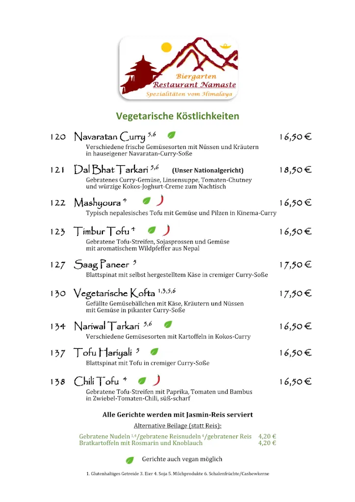 Menu_Restaurant Namaste Dingden Bocholt - Wesel_Hamminkeln_image_2