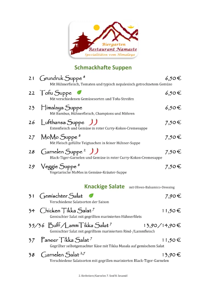 Menu_Restaurant Namaste Dingden Bocholt - Wesel_Hamminkeln_image_3