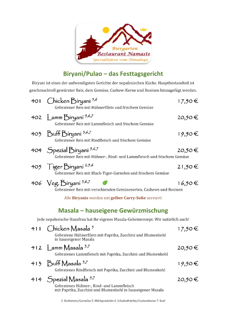 Menu_Restaurant Namaste Dingden Bocholt - Wesel_Hamminkeln_image_4