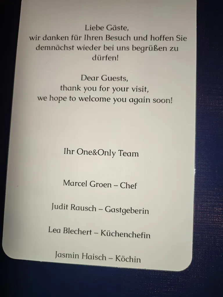 Menu_Restaurant One & Only_Aachen_image_3