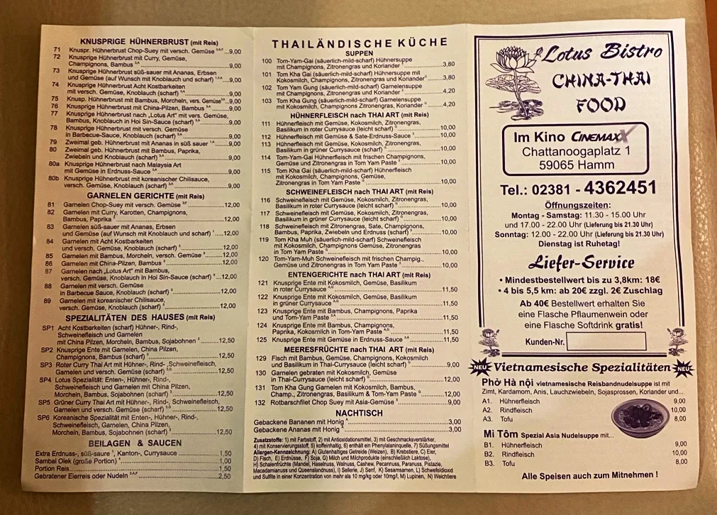 Menu_Lotus Bistro China-Thai Food_Hamm_image_1