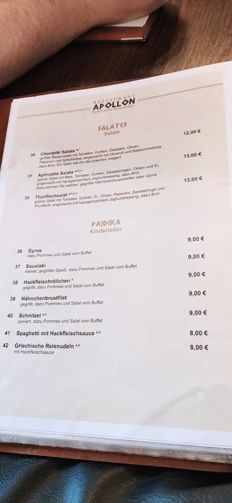 Menu_Apollon Griechische Spezialitäten_Havixbeck_image_1