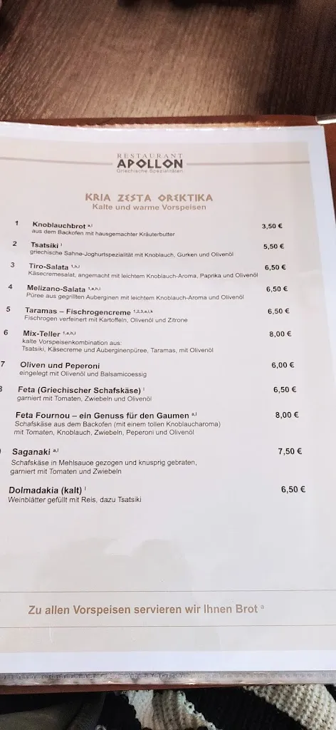 Menu_Apollon Griechische Spezialitäten_Havixbeck_image_3