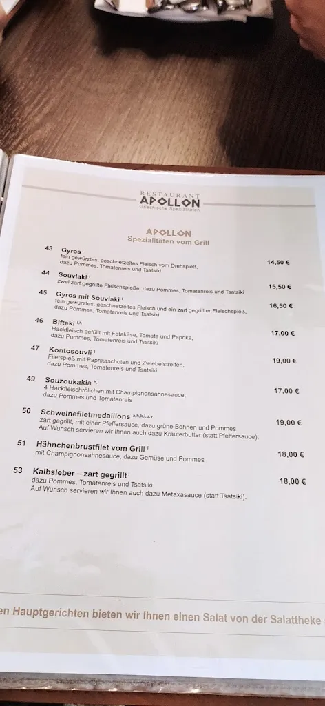 Menu_Apollon Griechische Spezialitäten_Havixbeck_image_4
