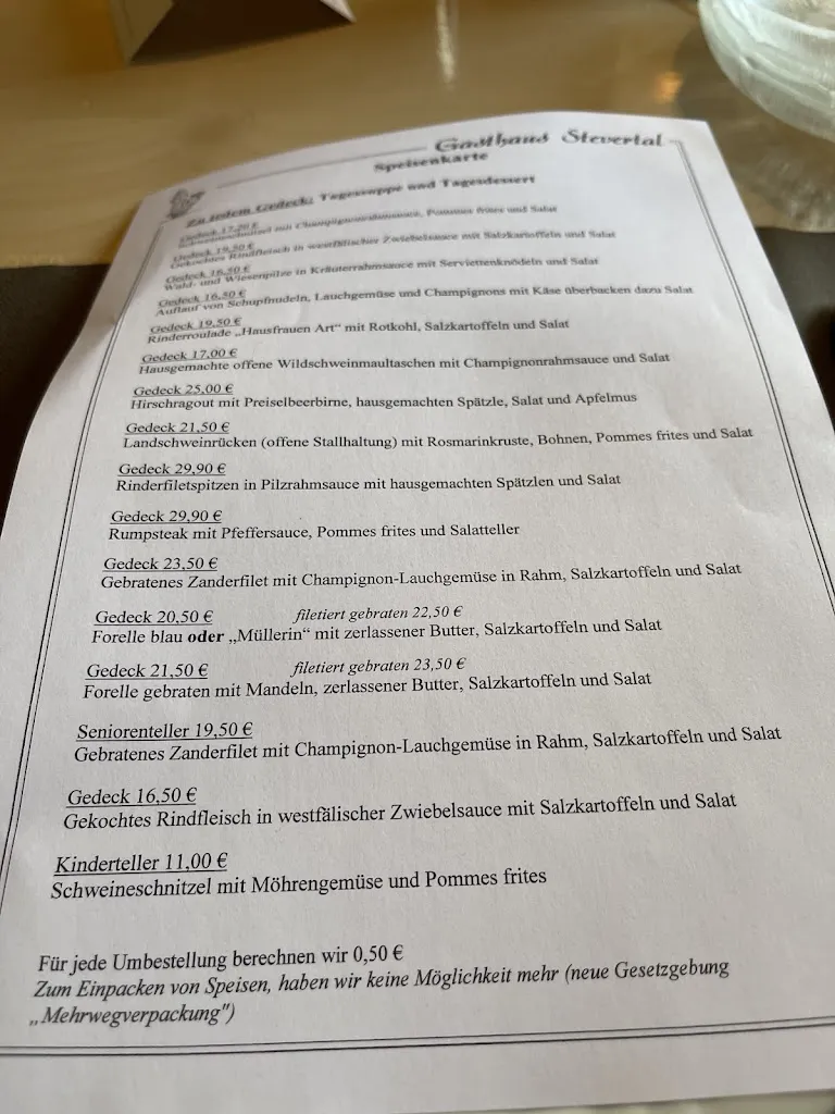 Menu_Gasthaus Stevertal - Nottuln_Nottuln_image_1