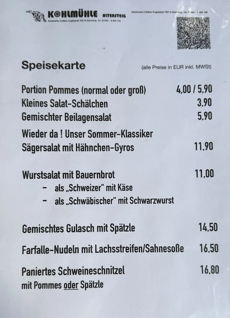 Menu_Gaststätte Kohlsägemühle Altensteig mitten im Nordschwarzwald_Altensteig_image_1