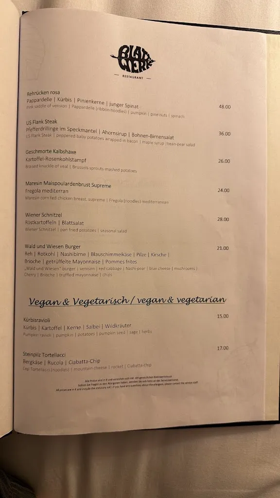 Menu_Restaurant Blattwerk_Heiligenhaus_immagine_3