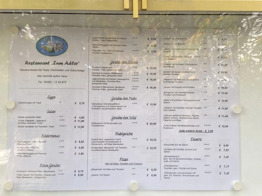 Menu_Restaurant „Zum Adler“_Hellenthal_immagine_2