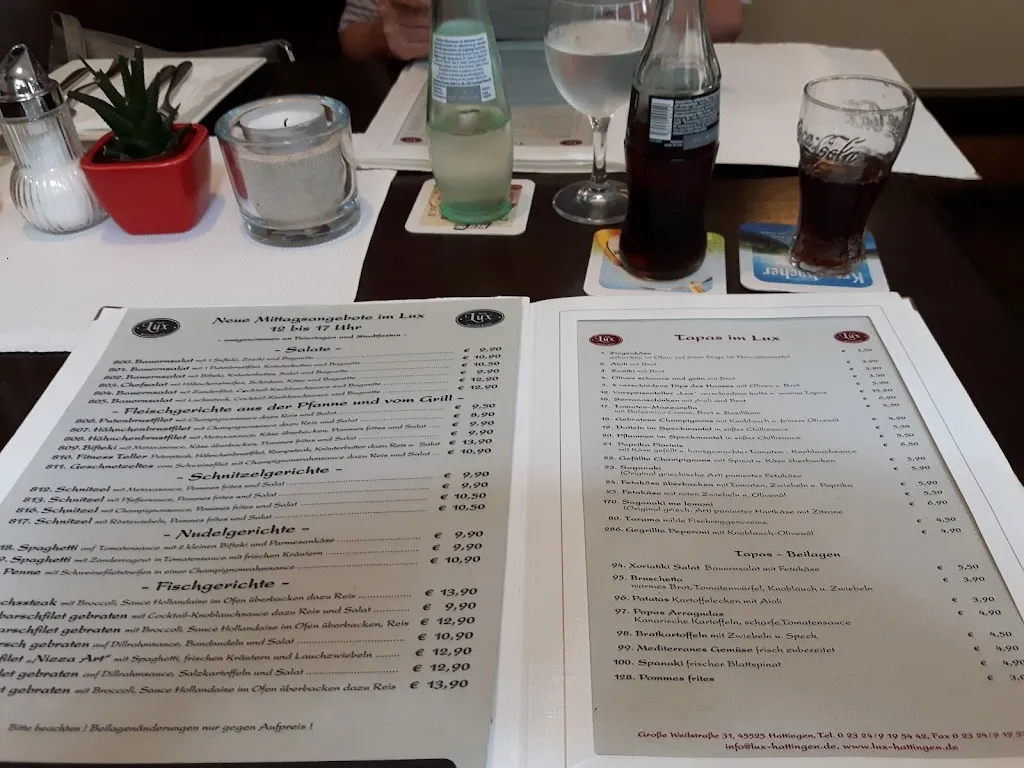 Menu_Lux Restaurant_Hattingen_immagine_1