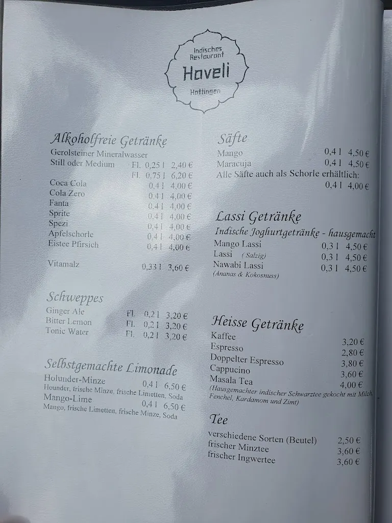 Menu_Restaurant Haveli Hattingen_Hattingen_image_1