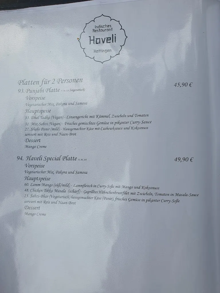 Menu_Restaurant Haveli Hattingen_Hattingen_image_3