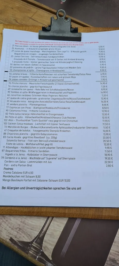 Menu_Comedor Restaurante y Tapas_Hattingen_immagine_1