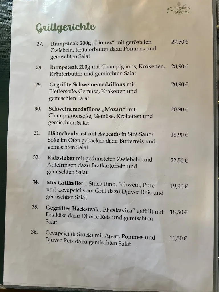Menu_Gasthaus Silva_Hattingen_immagine_1