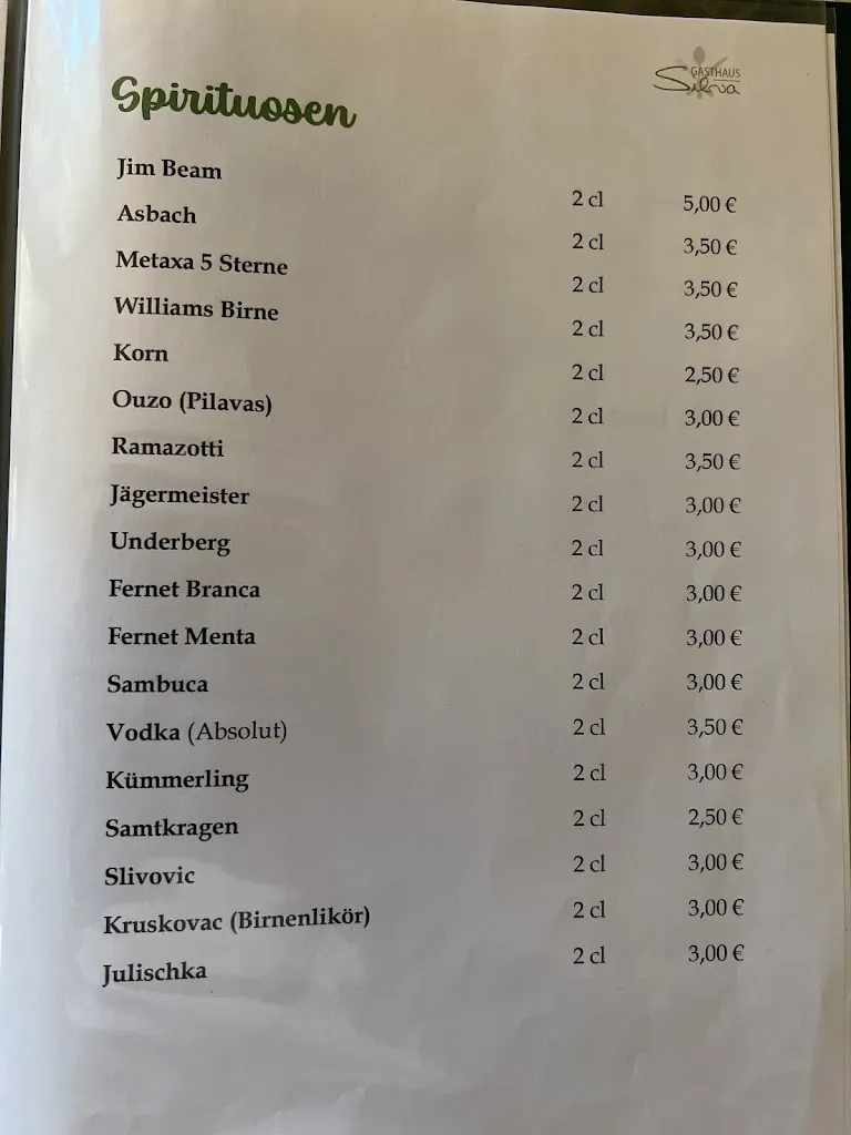 Menu_Gasthaus Silva_Hattingen_immagine_4