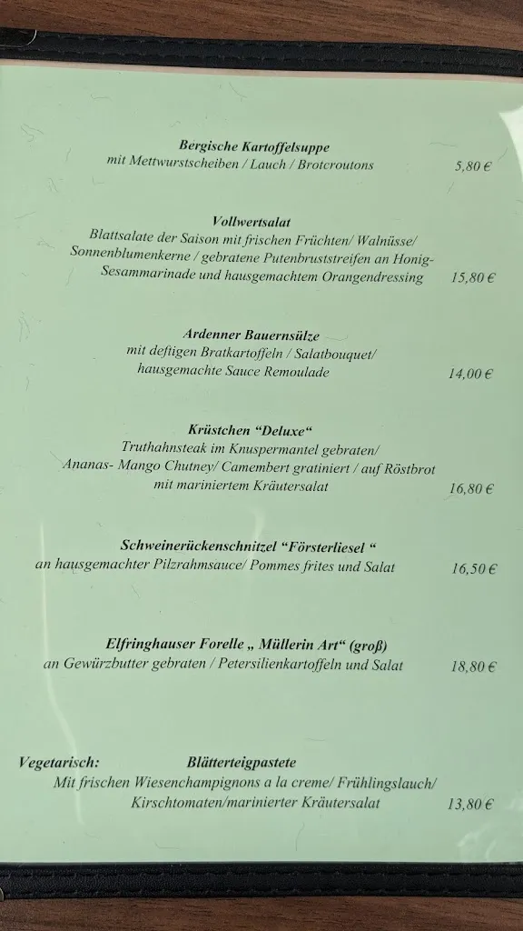 Menu_Cafe Restaurant Waldhof_Hattingen_immagine_4