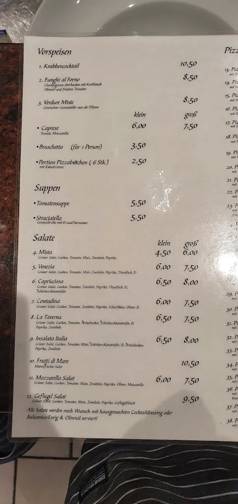 Menu_Pizzeria La Taverna_Hattingen_image_1