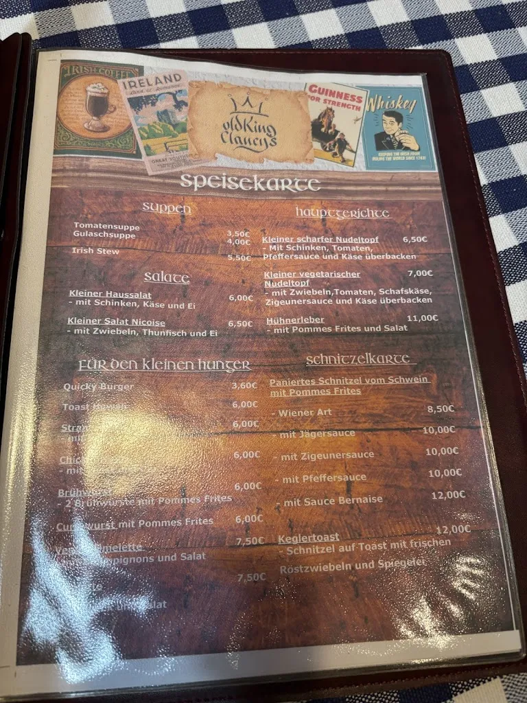 Menü_Gaststätte Bürgerhof - Old King Clancy‘s_Herzogenrath_Bild_2