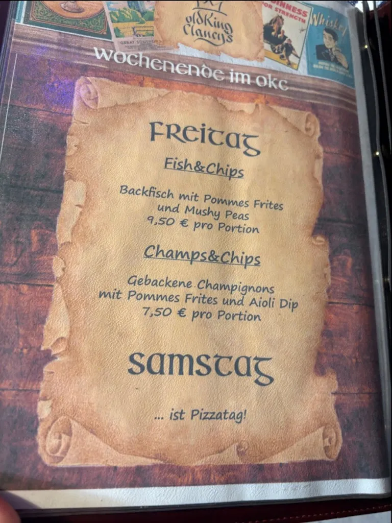 Menü_Gaststätte Bürgerhof - Old King Clancy‘s_Herzogenrath_Bild_4