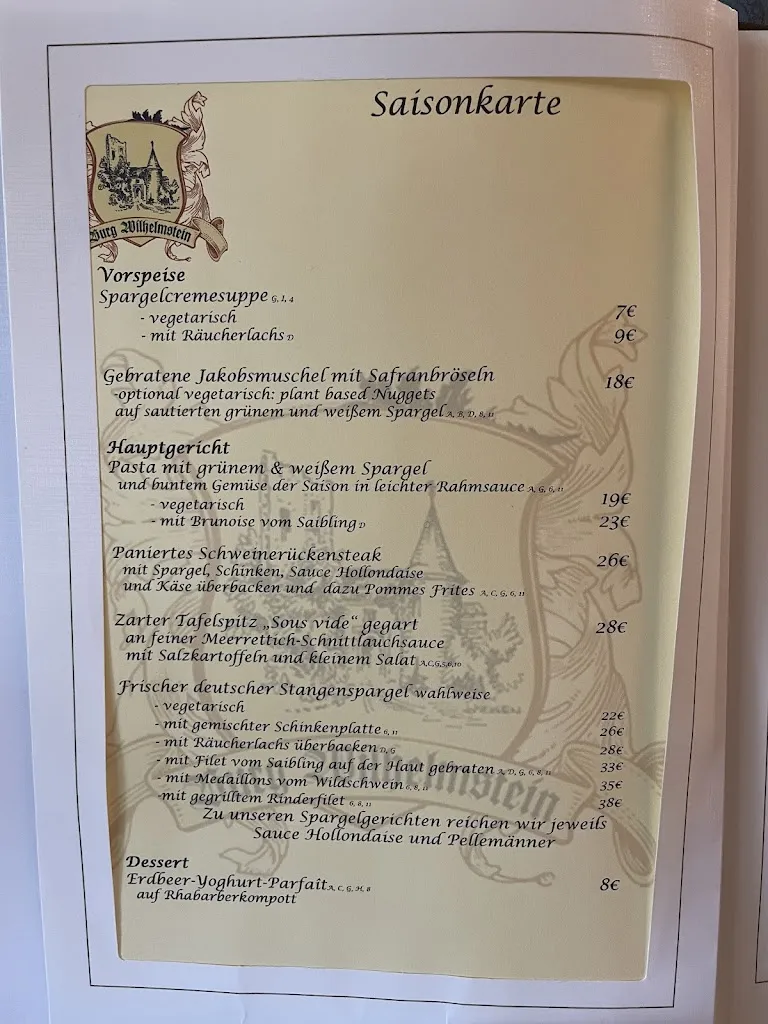 Menu_Burg Wilhelmstein, Restaurant & Freilichtbühne Würselen (nahe Aachen)_Würselen_image_4