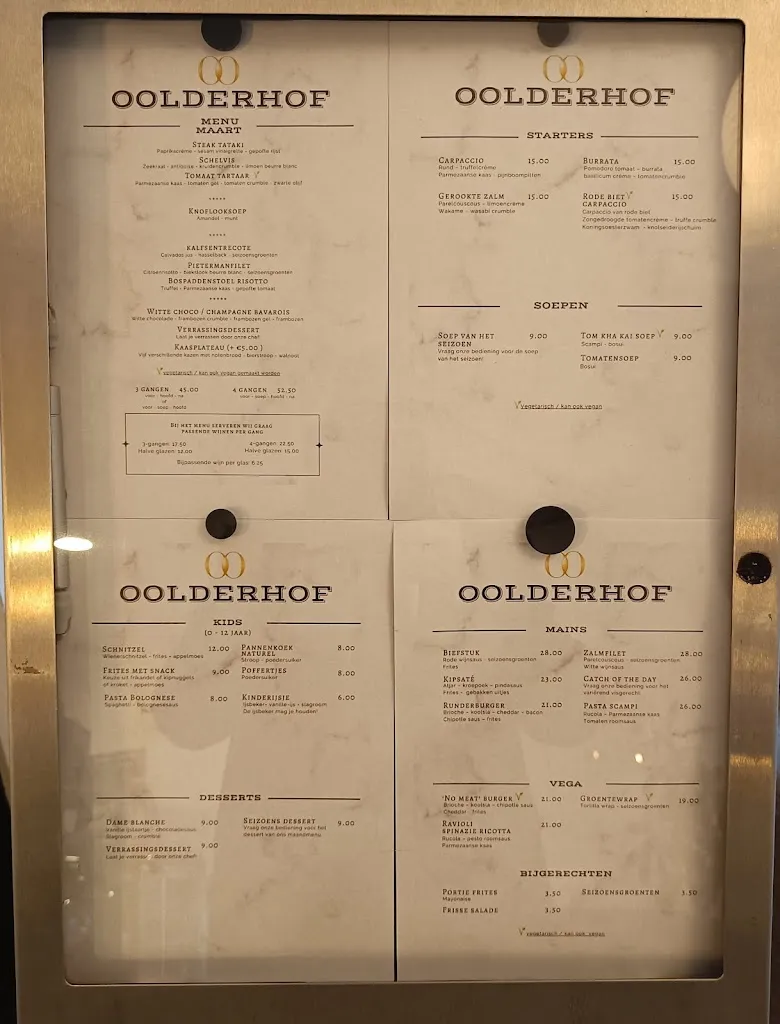 Menu_Oolderhof Restaurant - Brasserie - Bar Roermond_Netherlands_image_1