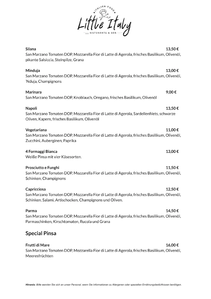 Menu_Little Italy_Holzwickede_image_1