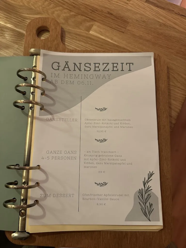 Menu_Hemingway Hilden_Hilden_image_3