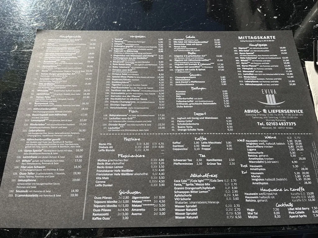 Menu_Eviva Restaurant_Hilden_image_1