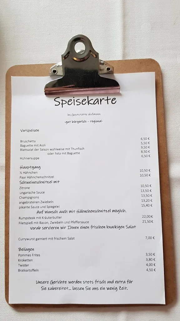 Menu_Gaststätte Hussmann - Wagemarks Brunnen_Hille_image_1