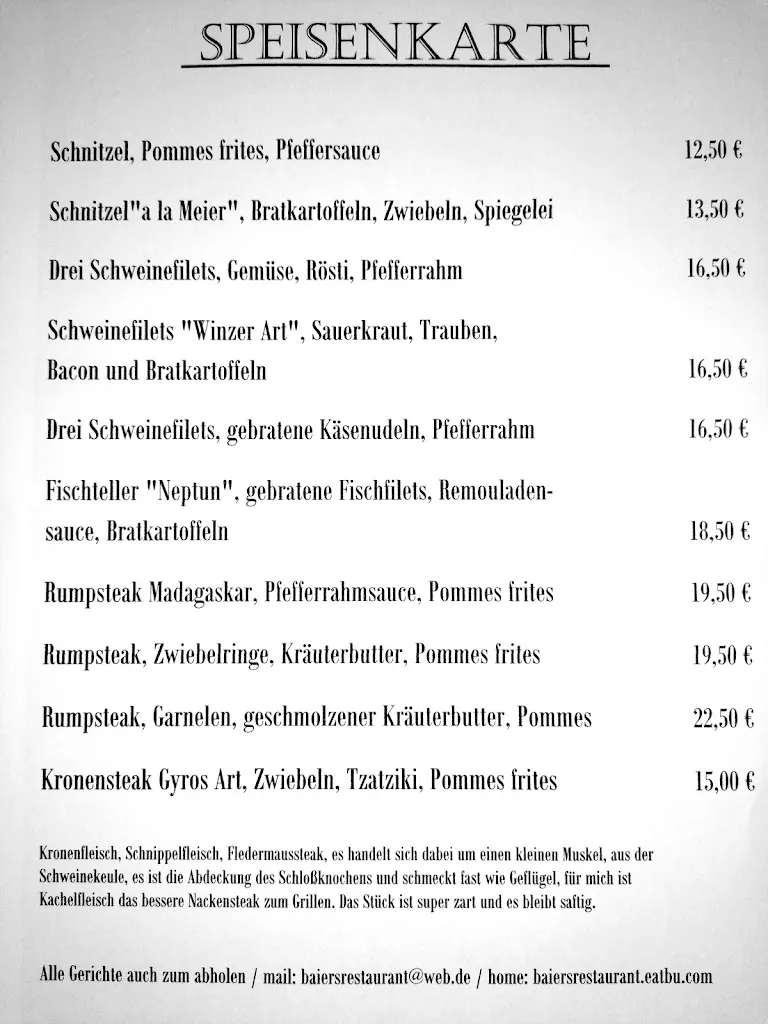 Menu_Baier's Restaurant_Minden_immagine_2
