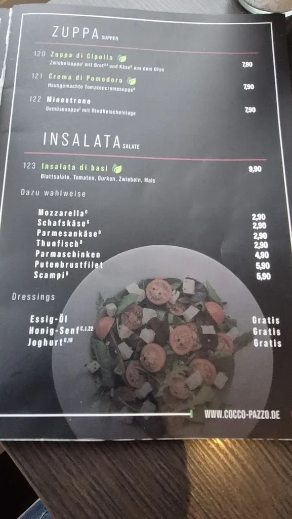 Menu_Cocco Pazzo Restaurant Minden_Minden_image_4