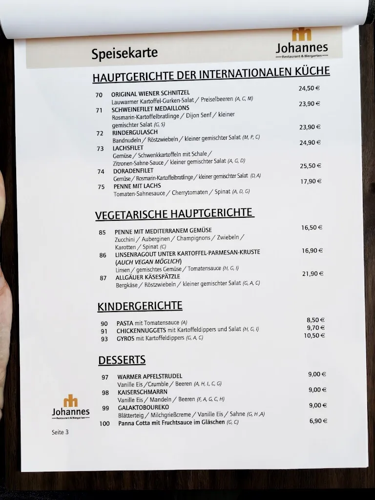 Menu_Restaurant & Biergarten Johannes_Hövelhof_image_1