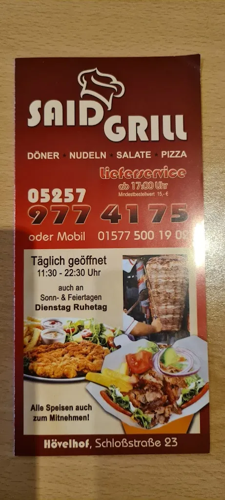 Menu_Said Grill_Hövelhof_immagine_1