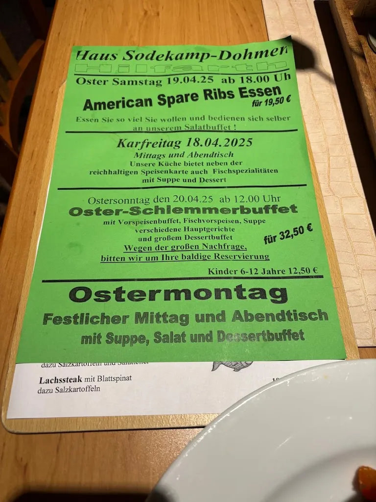 Menu_Haus Sodekamp-Dohmen_Hückelhoven_immagine_2