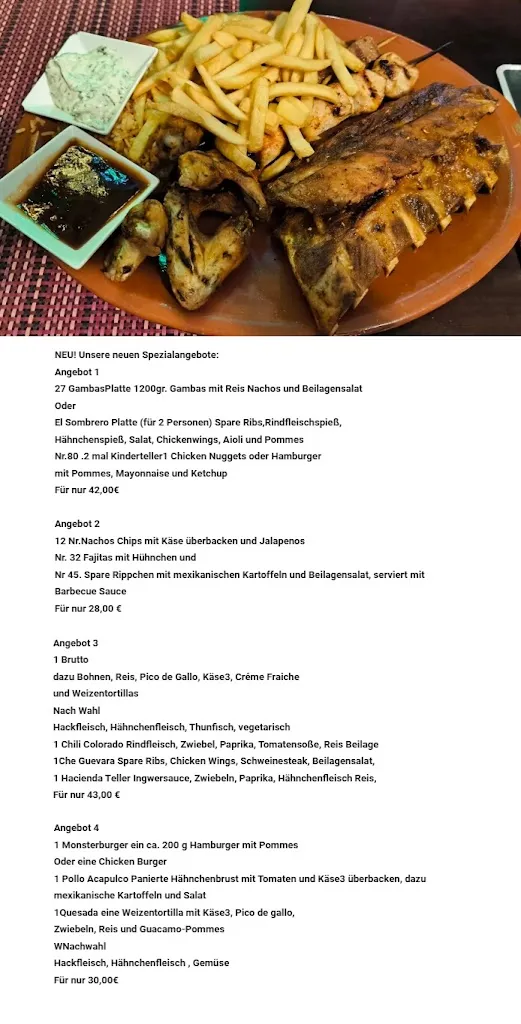 Menu_El Sombrero Hückelhoven_Hückelhoven_image_1