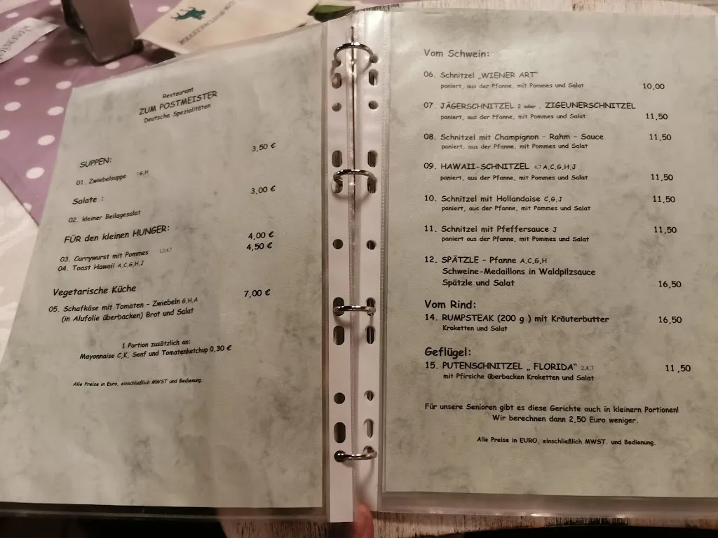 Menu_Gaststätte Zum Postmeister_Hückelhoven_image_1