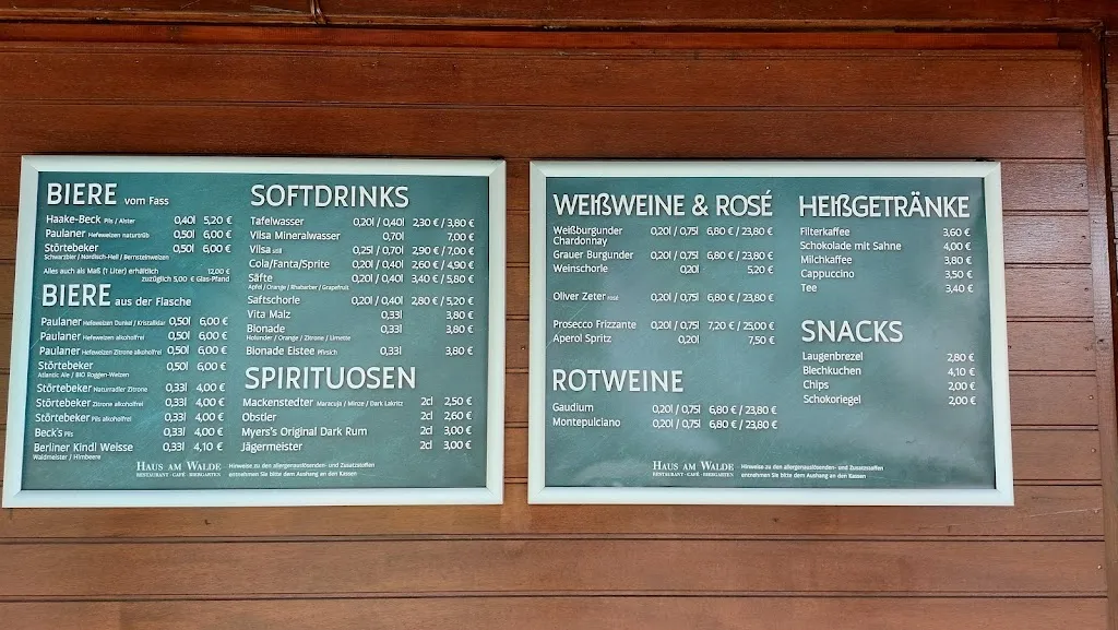 Menu_Haus am Walde - Café * Biergarten * Restaurant_Bremen_immagine_1