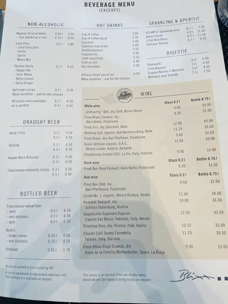 Menu_BLIXX Restaurant ATLANTIC Hotel Airport_Bremen_image_1