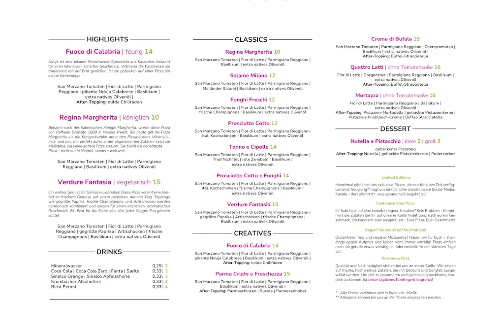 Menu_Just Pizza - autentica napoletana_Hückeswagen_image_1