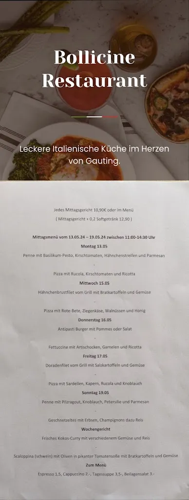Menu_Restaurant Bollicine_Gauting_immagine_1
