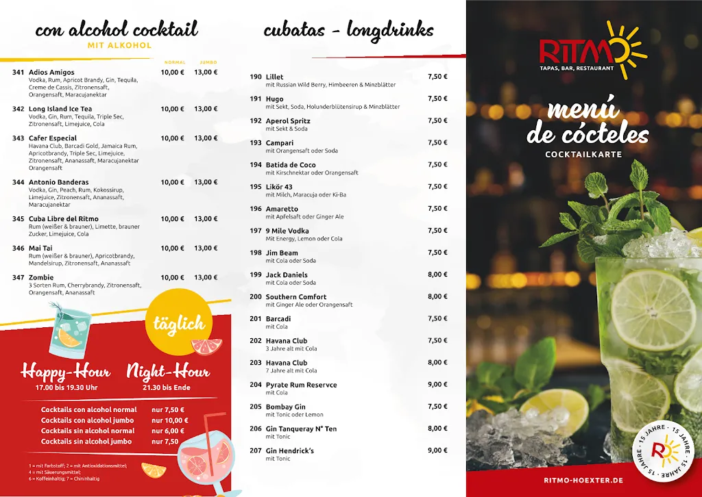 Menu_Ritmo Tapas-Bar-Restaurant, GF Cafer Tansoy_Höxter_immagine_1