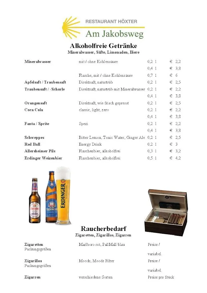 Menu_Restaurant Höxter Am Jakobsweg_Höxter_immagine_1