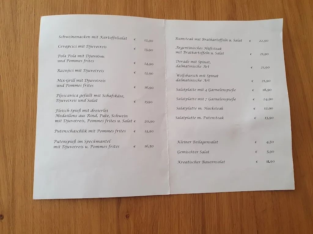 Menu_Gaststätte Zadar_Gauting_immagine_3