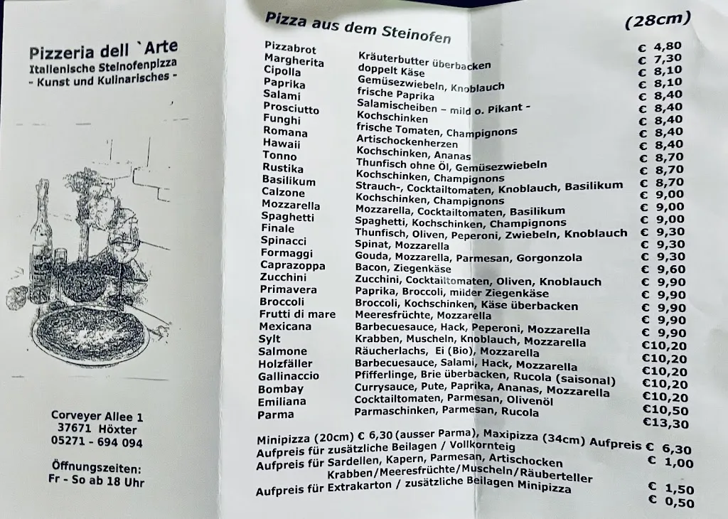 Menu_Pizzeria dell'Arte_Höxter_image_4