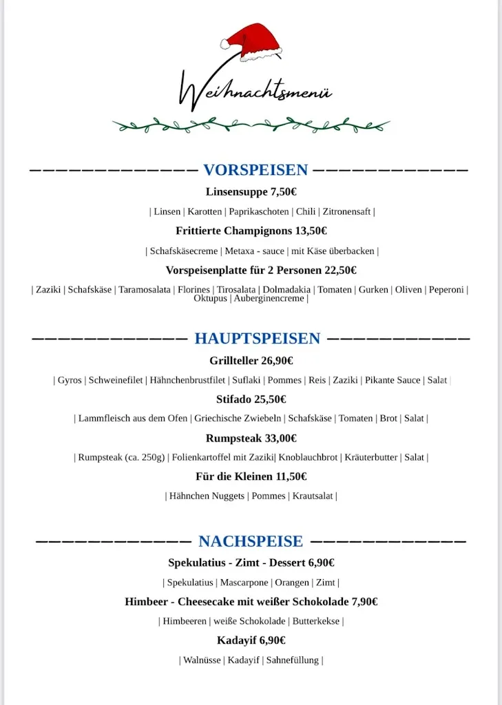 Menu_Restaurant Neromilos_Höxter_immagine_1