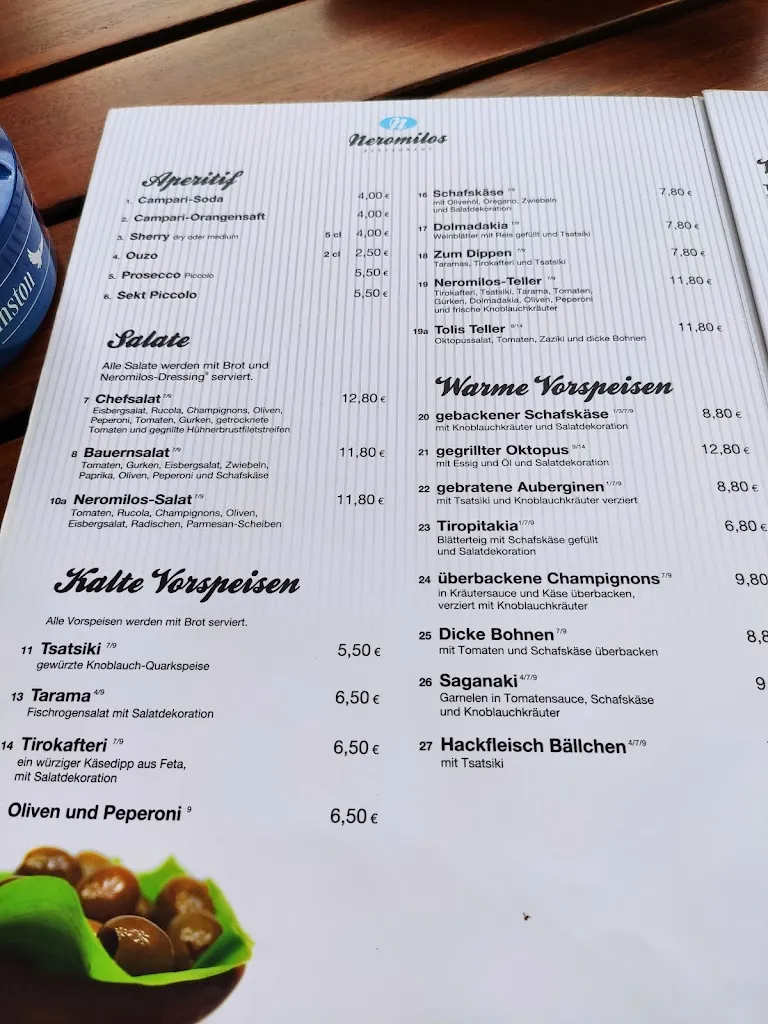 Menu_Restaurant Neromilos_Höxter_immagine_2